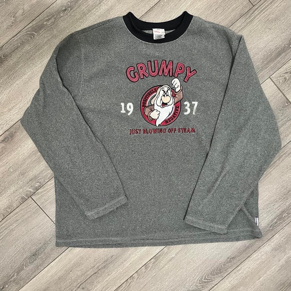 Disneyland Grumpy Grey Crewneck Sweater
